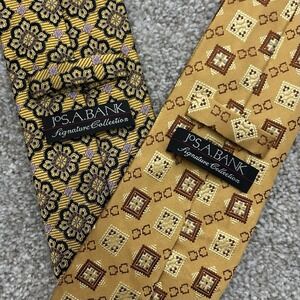 2- Jos A Bank Reserve Signature‎ Silk Tie All Over Geometric Print Necktie